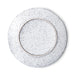 white side plate with dark speckles