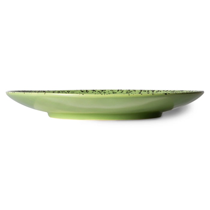 stoneware green dinner plate kiwi