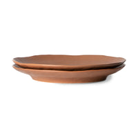 colored side plate with a terra undertone