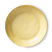 organic shaped side plate in yellow with brown accents