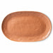 brown oval shape serving platter
