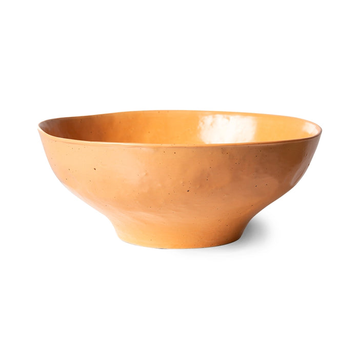 porcelain organic shaped orange bowl