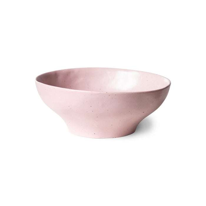 organic shaped, pink porcelain bowl