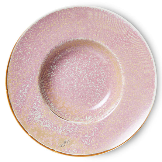 round deep rustic pasta plate