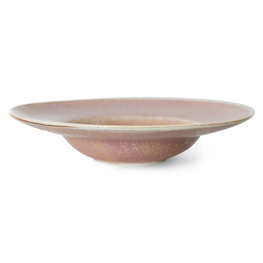 round deep rustic pasta plate