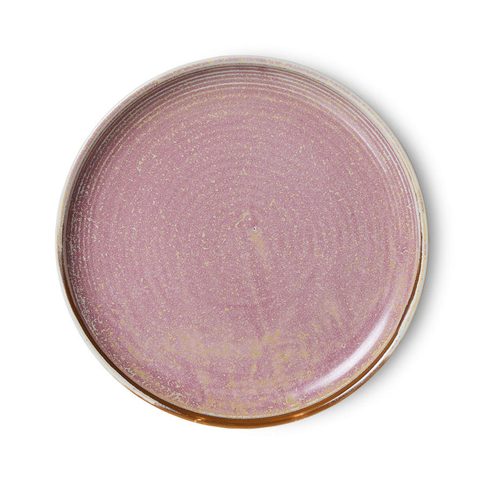 porcelain rustic pink side plate