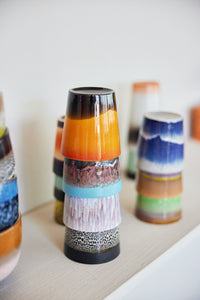 stacks of small coffee mugs tumbler style