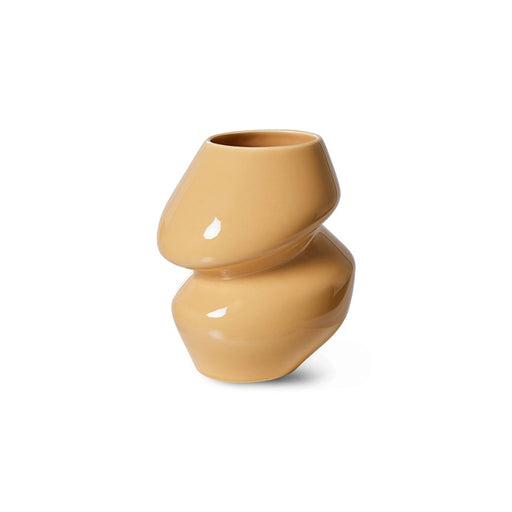 light brown organic shaped vase sculpture