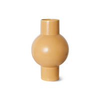 cappuccino brown colored round flower vase