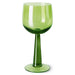 tall stem lime green wine glass