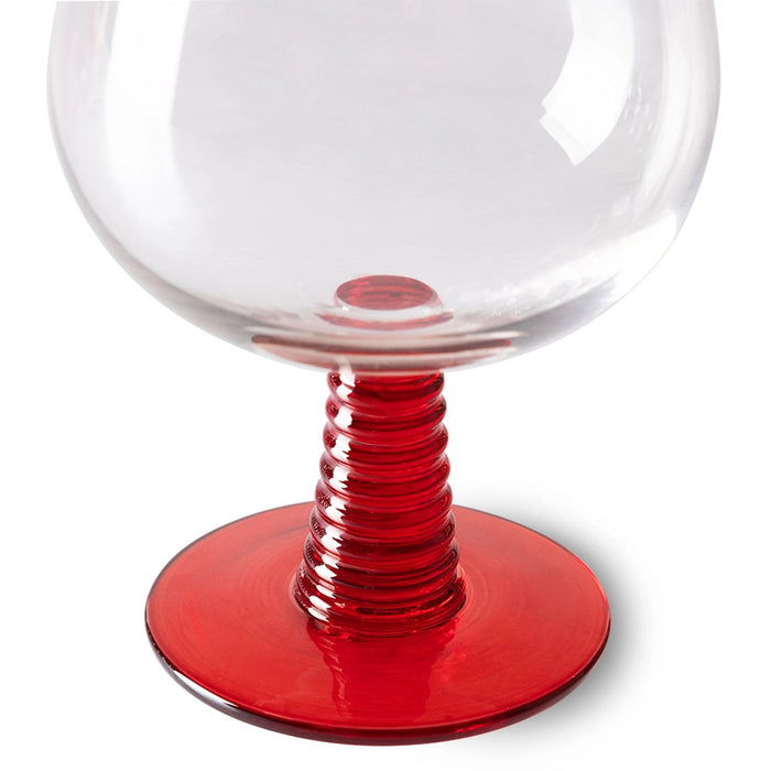 HKliving Swirl Wine Glasses High Red Set of 4 Pieces