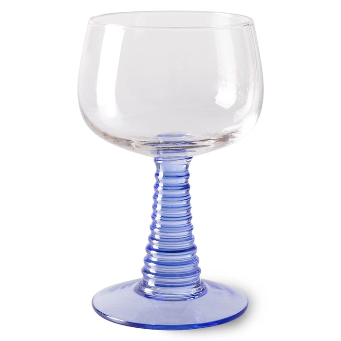 Plastic Wine Glasses Blue Pink Cocktail Vintage White Stem