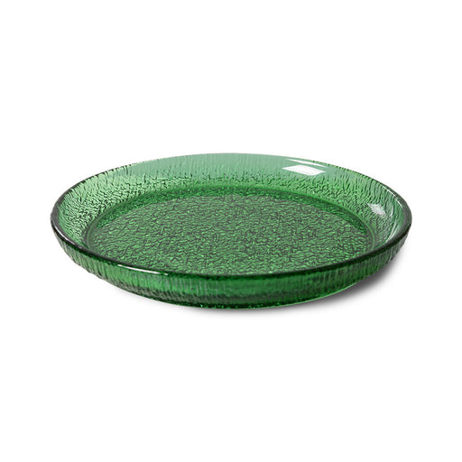 green colored plate made from glass