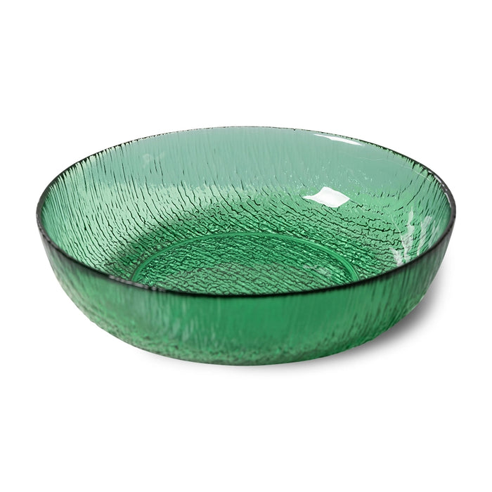 salad side bowl made from green glass