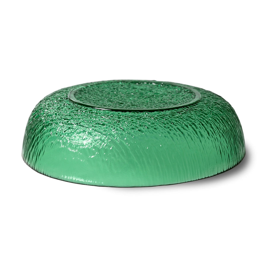 salad side bowl made from green glass