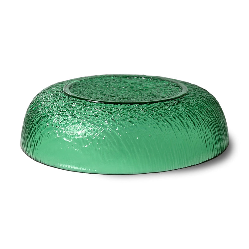 salad side bowl made from green glass