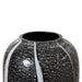 detail of monochrome glass vase