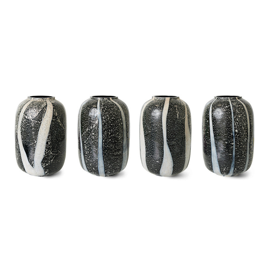 variations of monochrome glass vase