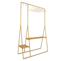 ginger orange metal open wardrobe rack