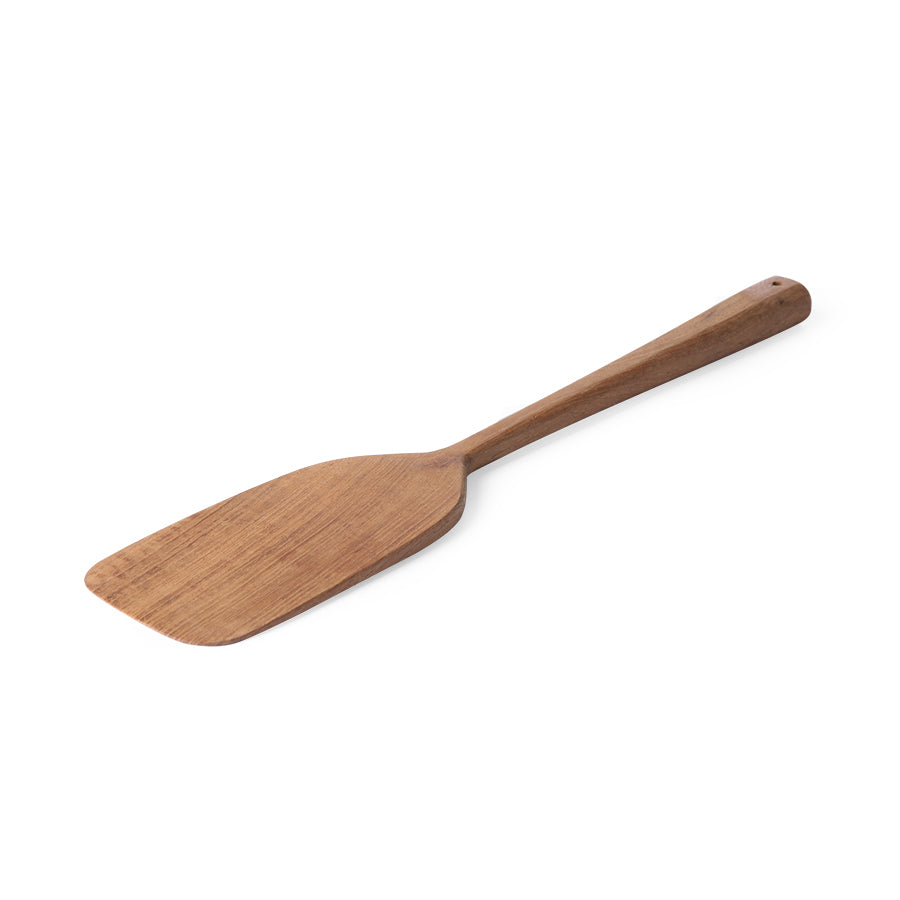 hand carved teak wooden spatula