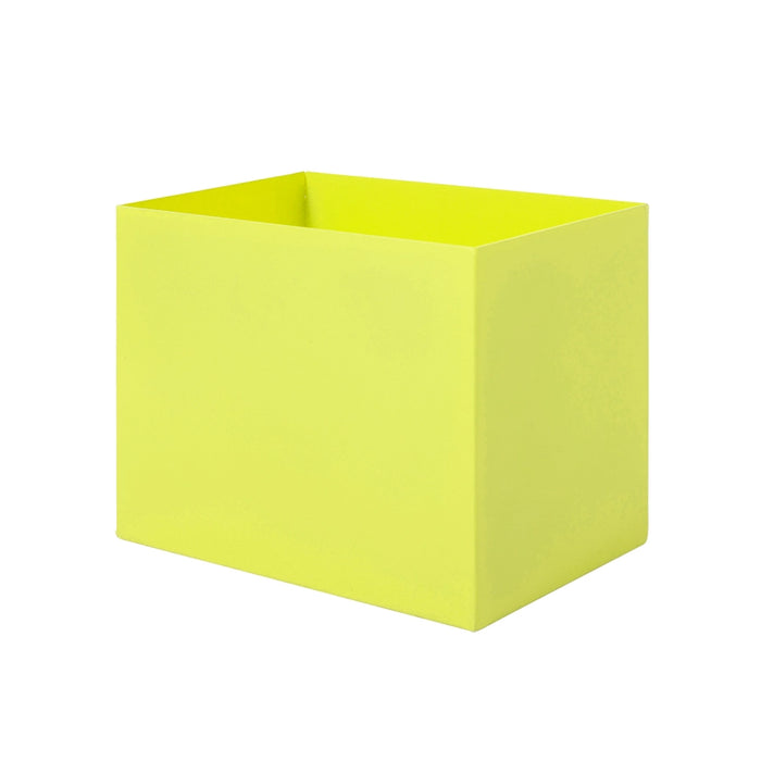 bright yellow iron sheet storage box