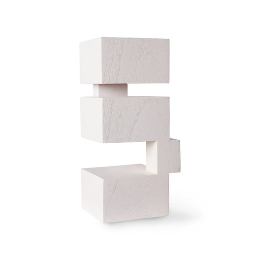 white mahogany wooden Bauhaus inspired sculpture