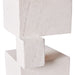 detail of white mahogany wooden Bauhaus inspired sculpture