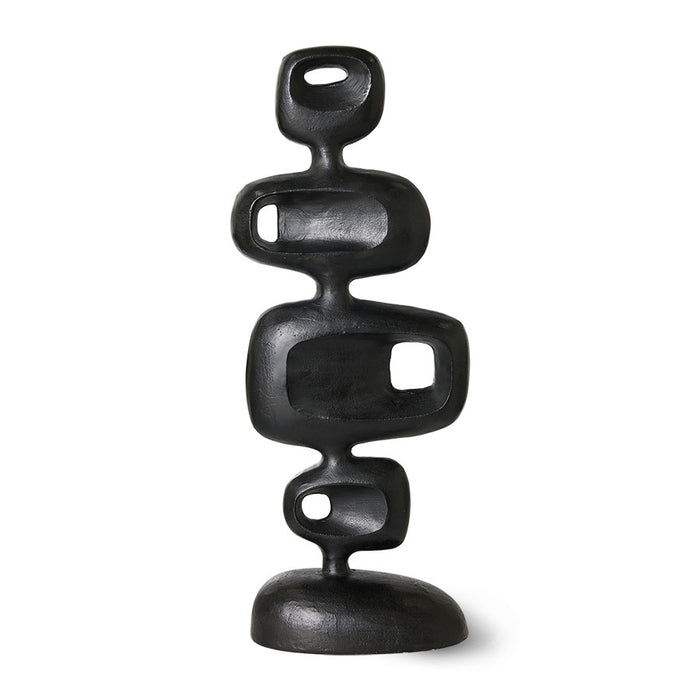 tall black aluminum handmade sculpture 