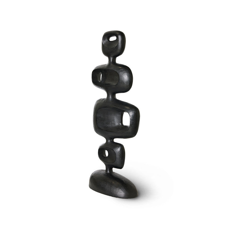 tall black aluminum handmade sculpture 