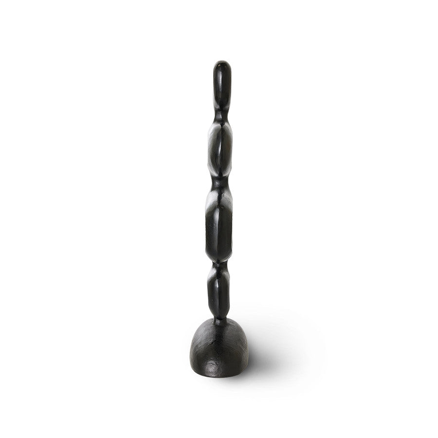 tall black aluminum handmade sculpture 