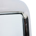 detail of corner of rectangular chrome chubby mirror