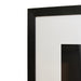 detail of black wooden art frame