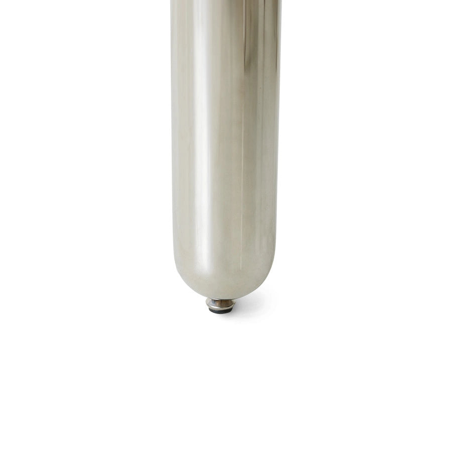 detail leg of chrome lounge chair