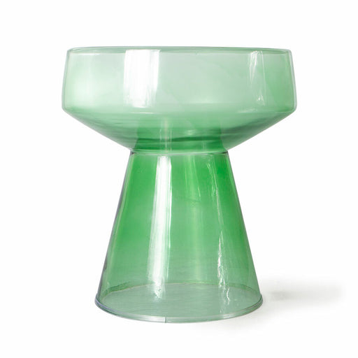 Mid Century Modern style jade green glass accent table