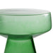 Mid Century Modern style jade green glass accent table