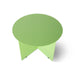 green metal round accent table