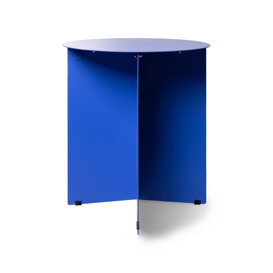 Metal side table - cobalt blue