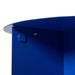 detail of cobalt blue metal accent table