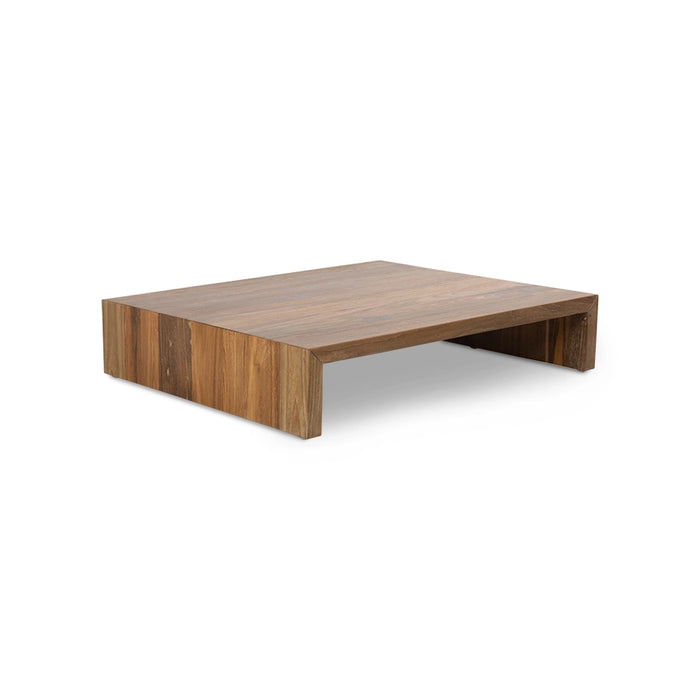 teak wooden plateau table