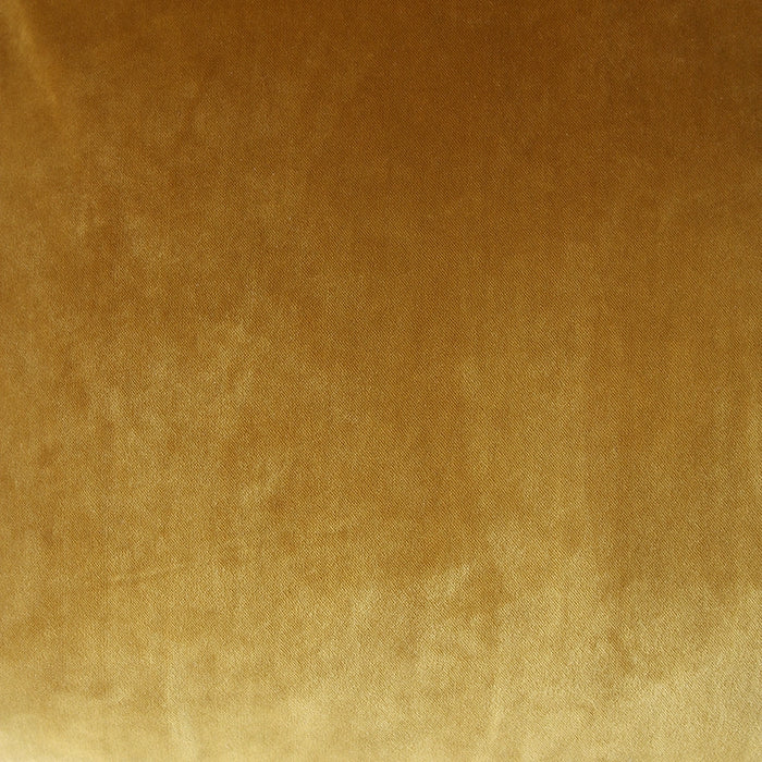 close up of fabric sample for the ochre yellow velvet sofa