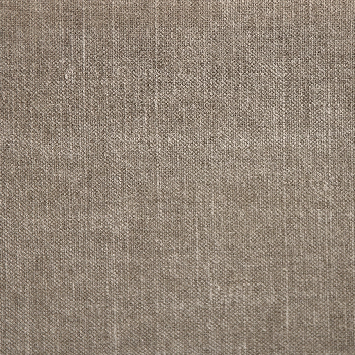 close up of a linen and cotton blend taupe colored piece of fabric