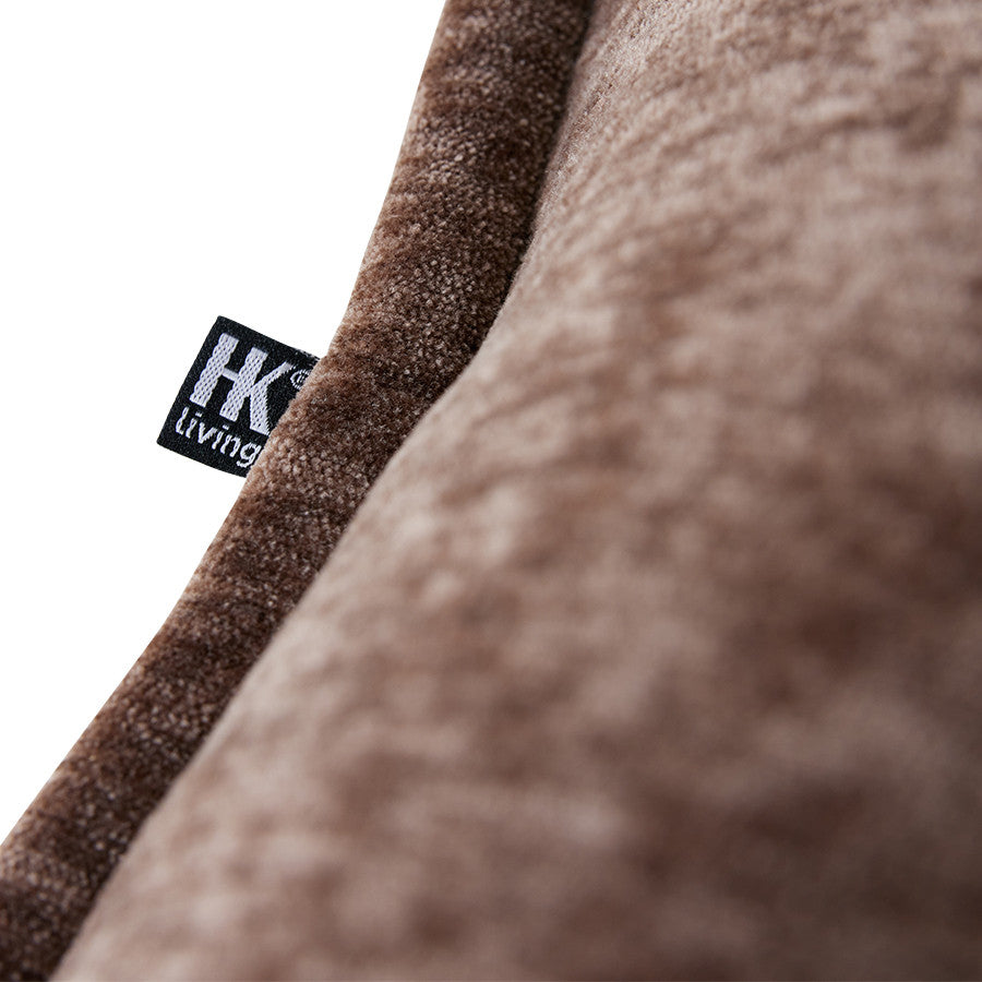 detail cushion Chrome lounge armchair velvet brown
