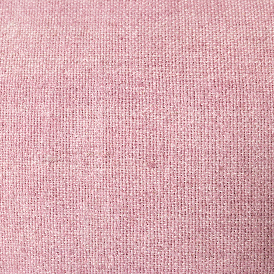 close up of natural pink linen fabric