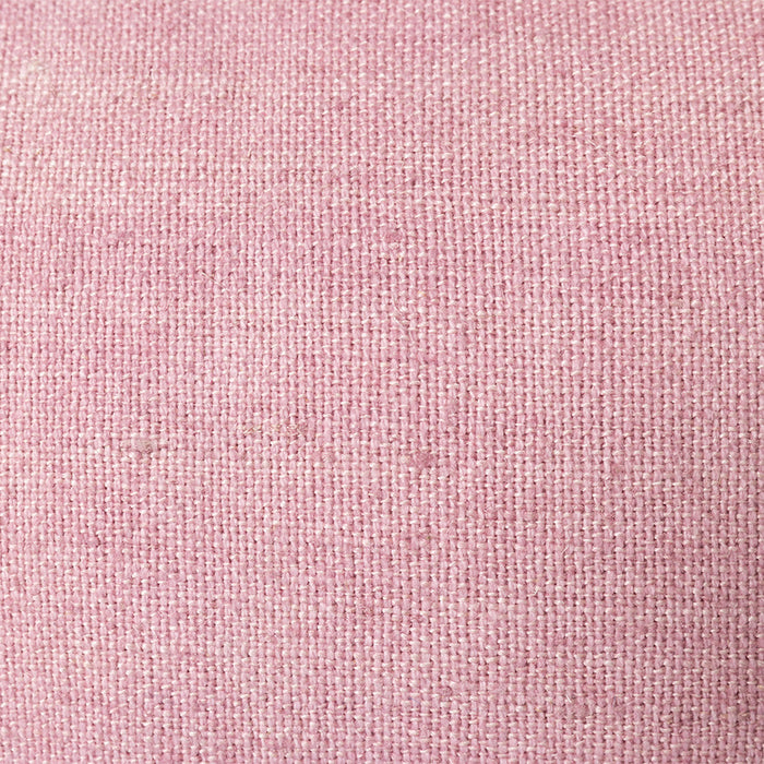 close up of natural pink linen fabric