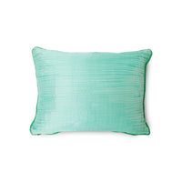 textured pillow with two different sides in green