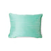 textured pillow with two different sides in green