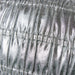 detail of silver colored wrinkled accent pillow