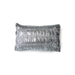 silver colored wrinkled accent pillow