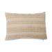 cotton and linen woven double sided pillow in blue and brown hues