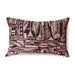 vintage inspired lumbar pillow with abstract fabric